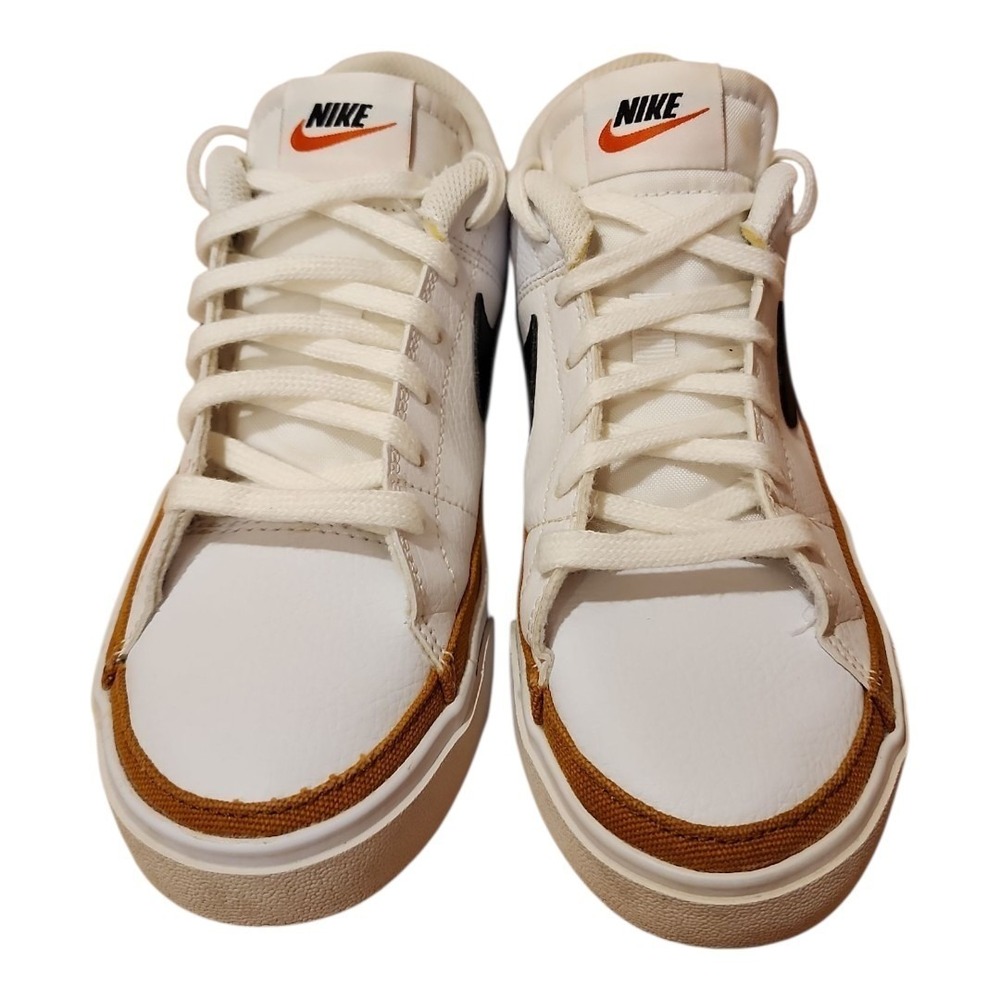 Nike Blazer Low Platform Sneakers White Black‎ Orange Casual Shoes